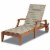 Storigami Water-Resistant 80 x 26 Inch Chaise Lounge Cushion, Heather Grey Perspective: front