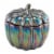 Northern Lights Iridescent Ceramic Pumpkin Candle - Black Perspective: front