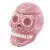 Northern Lights Candles Day of the Dead Sugar Purple Skull Candle - Dia de los Muertos Perspective: front
