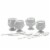Nest Porcelain Egg Cups Serving Set with Spoons Perspective: front