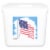 Cryopak American Flag Foam Cooler Perspective: front