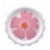 American Greeting All Occasion Paper Plates- Pink Flower Perspective: front