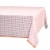 American Greetings Plastic Table Cover- Pink Gingham Perspective: front