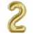 American Greetings Large Gold Foil Number '2' Balloon Perspective: front
