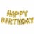 American Greetings Gold 'Happy Birthday' Balloon Banner (13-Piece Set) Perspective: front