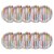 American Greetings Paper Plates Multi-Colored Lines Perspective: front