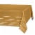 American Greetings Plastic Table Cover - Gold With White Striped Perspective: front