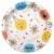 American Greetings 7 Inch Paper Plates - Multicolored Smiley Faces Perspective: front