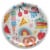 American Greetings 9 Inch Paper Plates - Food on White Perspective: front