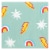 American Greetings Beverage Napkins - Rainbow and Lightning Perspective: front