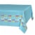 American Greetings Plastic Table Cover - Blue With Colorful "Yum" Perspective: front