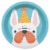 American Greetings 7 Inch Paper Plates - Dog With Birthday Hat Perspective: front