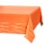 American Greetings Plastic Table Cover, Orange with White Striped Perspective: front