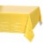 American Greetings Plastic Table Cover - Yellow with White Stripes Perspective: front