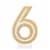 American Greetings Birthday Candle Number 6 Perspective: front
