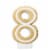 American Greetings Birthday Candle Number 8 Perspective: front