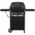 Huntington 2-Burner Black 30,000 BTU LP Gas Grill with Side Burner 30040HNT Perspective: front