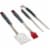 GrillPro Resin Handle Stainless Steel 3-Piece BBQ Tool Set 40025 Perspective: front