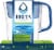 Brita Small 6 Cup Mazarine Blue Denali Water Filter Pitcher with Elite Filter Perspective: front