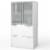 Bestar i3 Plus 2 Drawer Door File Cabinet in White Perspective: front
