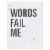 American Greetings (S21) Words Fail Me - Thanks Card Perspective: front