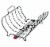 Cuisipro Roast & Serve Non-Stick Turkey and Poultry Roasting Rack, Black Perspective: front