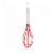 Cuisipro 8-Inch Stainless Steel and Silicone Egg Whisk, Red Perspective: front