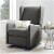 Baby Relax Rylee Tall Wingback Glider Recliner Chair, Gray Linen Perspective: front