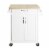 DHP Kitchen Island Cart with Drawer & Storage Shelves, White Perspective: front
