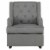Baby Relax Bennet Transitional Wingback Nursery Rocker Chair, Gray Perspective: front