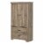 South Shore Versa 2 Drawer Armoire in Weathered Oak Perspective: front
