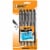 BIC Bu3 Xtra Comfort Plus Medium Ball Point Pens - 5 Pack - Black Perspective: front