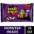 SOUR PATCH KIDS Big Kids Monster Heads Individually Wrapped Soft & Chewy Halloween Candy Perspective: front