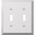 Amerelle® Double Toggle Chrome Wallplate Light Switch Cover Perspective: front