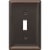 Amerelle® Chelsea Single Toggle Wall Plate - Aged Bronze Perspective: front