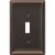Amerelle® Chelsea Single Toggle Wall Plate - Aged Bronze Perspective: front