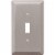 Amerelle® Toggle Brushed Nickel Light Switch Cover Perspective: front