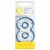 Wilton® Numeral 8 Birthday Candle Perspective: front