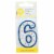 Wilton Numeral 6 Birthday Candle Perspective: front