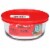 Pyrex® Round 2 Cup Storage Container with Red Lid Perspective: front
