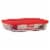 Pyrex® Covered Storage Dish - Clear/Red Perspective: front