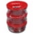 Pyrex Round Storage Containers with Lids - Red Perspective: front