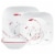 Corelle® Splendor Square Plate Set Perspective: front
