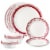 Corelle Sadie Laminated Glass Dinnerware Set Perspective: front