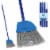 Lola Angle Broom 12 Head Recycled Bristles High Gloss Force Fit Handle Perspective: front