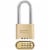 Master Lock 2 In. Zinc Brass Colored Alpha Long Shackle Combination Padlock Perspective: front