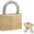Master Lock® Brass 4-Pin Cylinder Padlock Perspective: front