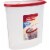 Rubbermaid® Cereal Keeper Storage Container - Clear/Red Perspective: front