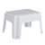 Rubbermaid Durable Roughneck Plastic Family Sturdy Small Step Stool, White Perspective: front