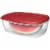 Rubbermaid® Easy Find Lids® Storage Container - Red / Clear Perspective: front